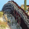 Concertina razor wires are installed on the country boundary