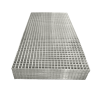 Several pieces of welded wire mesh panel on white background