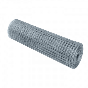 A roll of welded wire mesh roll on white background.